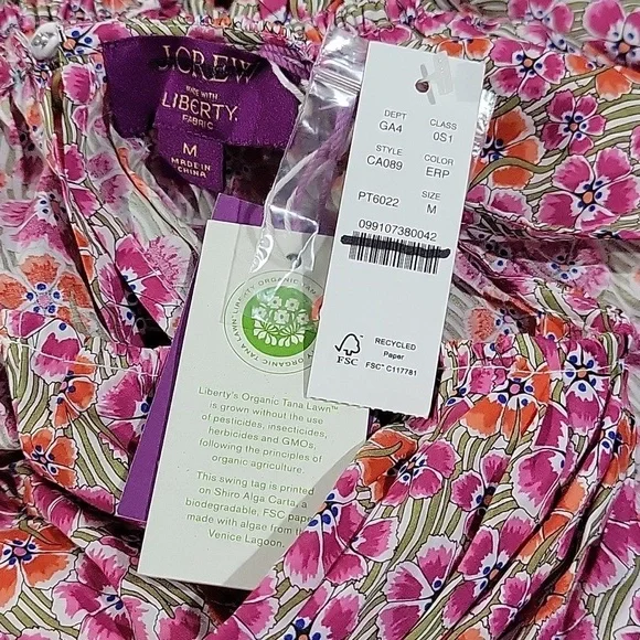 J Crew Tie-waist halter dress in Liberty® Ellie fabric NWT Sz M CA089 - Picture 8 of 10